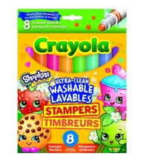 Фломастеры штампики шопкинс 8 штук Crayola 58-8152