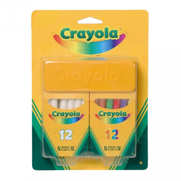 Набор белых и цветных мелков 24 шт Crayola 98268