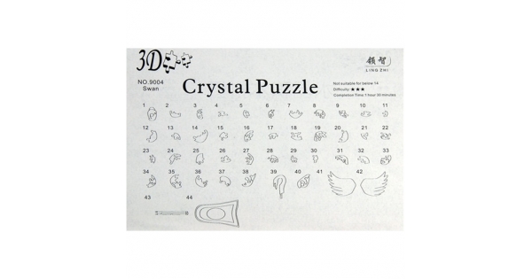 Пазл головоломка 3D Crystal Puzzle Лебедь чёрный (crystal)