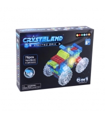 Светящийся конструктор трактор 6 в 1 76 дет Crystaland Г86895...