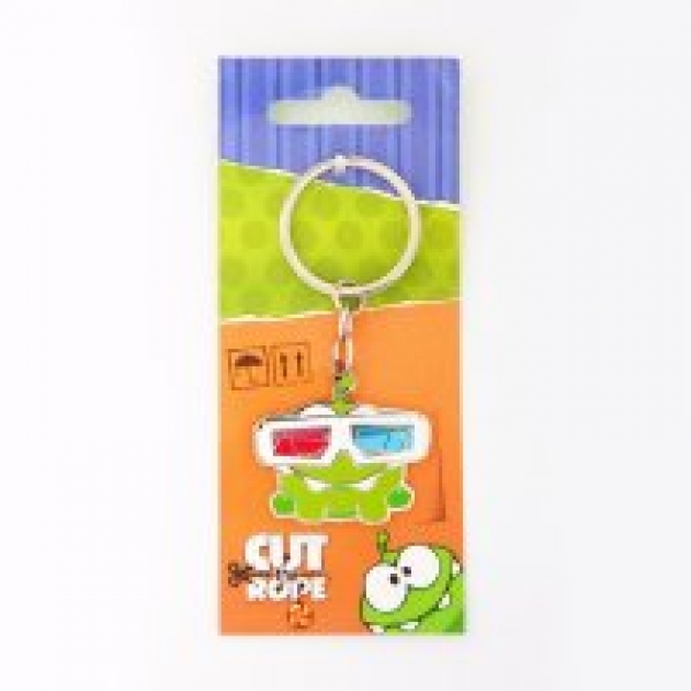 Сувенир брелок металлический Диджей Ам Ням Cut the Rope см005
