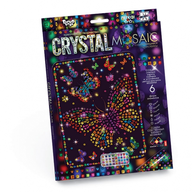 Набор для творчества Данко тойс crystal mosaic бабочки CRM-01-08