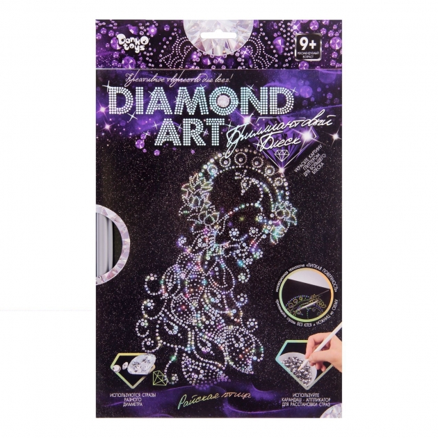 Алмазная мозаика diamond art павлин набор 7 Danko toys DAR-01-07