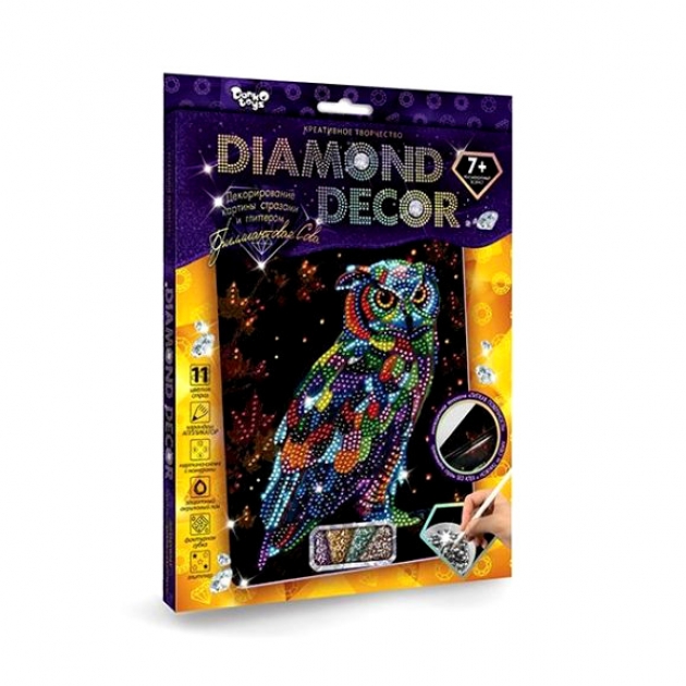 Алмазная мозаика Данко тойс без подрамника diamond decor сова DD-01-09