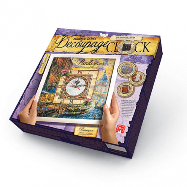 Набор для творчества decoupage clock с рамкой часы 1 Danko toys DKC-01-01