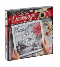 Набор для творчества decoupage сlock часы париж Danko toys DKC-01-05...