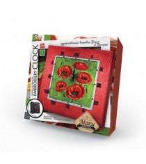 Набор для создания настенных часов embroidery clock маки Danko toys EC-01-05...