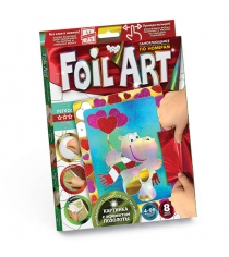 Аппликация цветной фольгой foil art бегемот Danko toys FAR-01-02...