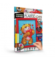 Набор креативного творчества вышивка на пластиковой канве мишка Danko toys PC-01...