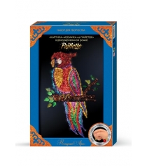 Набор для творчества мозаика из пайеток попугай средняя Danko toys Пм-01-10
