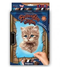 Набор для вышивания гладью с рамкой котенок Danko toys VGL-01-03