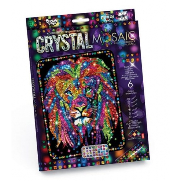 Набор креативного творчества crystal mosaic лев Danko toys CRM-01-04