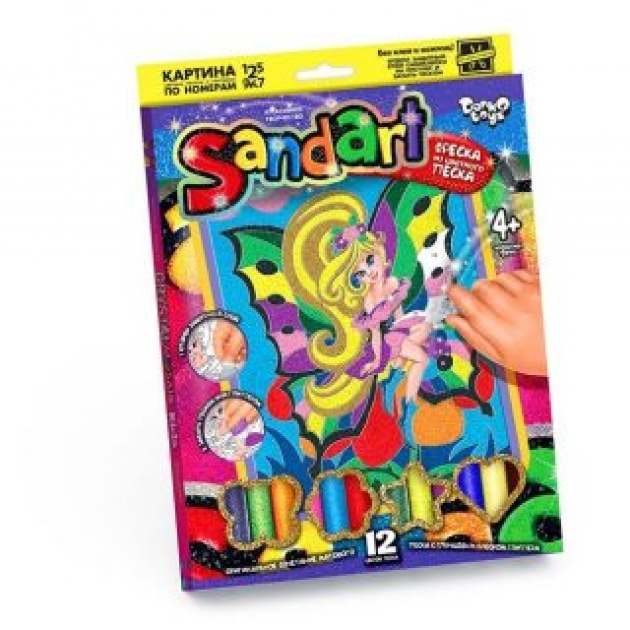 Фреска из песка sand art фея 12 цветов Danko toys SA-01-10