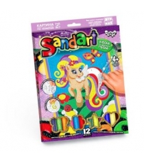 Фреска из песка sand art пони и радуга 12 цветов Danko toys SA-01-05