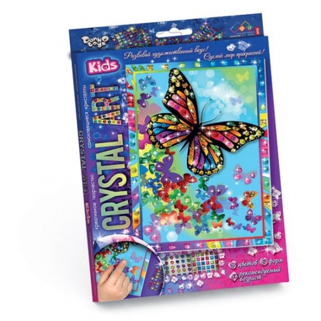 Набор креативного творчества crystal art бабочки Danko toys Cart-01-02