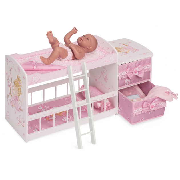 Кроватка двухъярусная для куклы серии мария Decuevas 54323