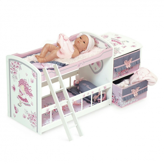 Кроватка для куклы двухъярусная Decuevas серия Мария 80 см 54317