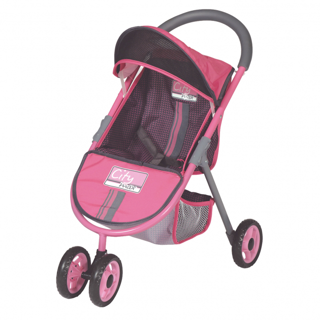 Прогулочная коляска для кукол city max розовая 56 см Decuevas 90218