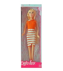 Кукла Defa lucy модная бело оранжевое платье 8316stripe...