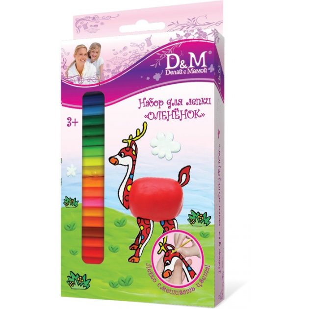 Пластилин для детской лепки D&M Делай с мамой 