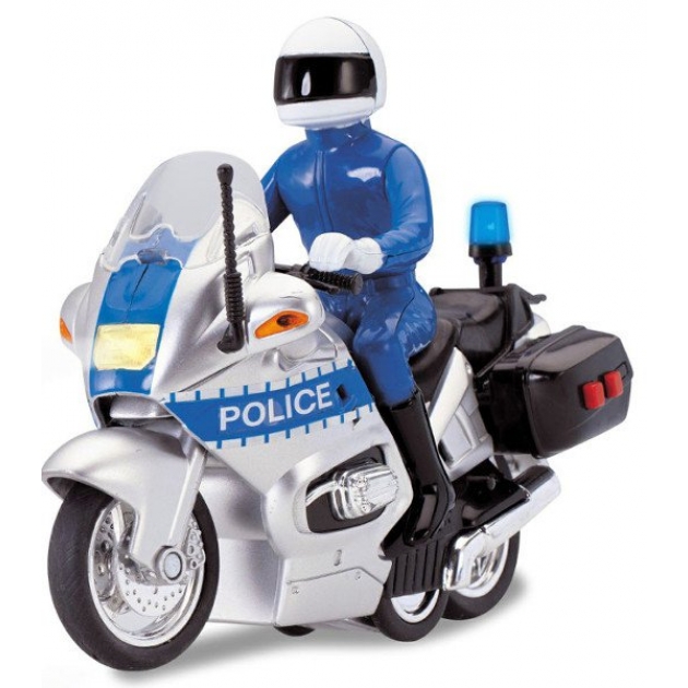 Полицейский мотоцикл фрикционный свет звук 15 см Dickie toys 3712004