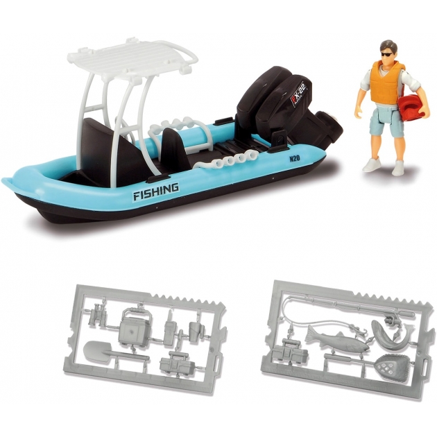 Игровой набор рыбацкая лодка с фигуркой и аксессуарами playlife Dickie toys 3833004