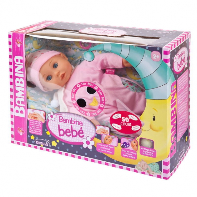 Кукла bambina bebe 42 см звуковые эффекты Dimian BD1340RU-M30