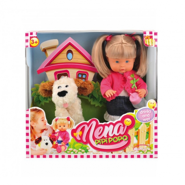 Функциональная кукла bambolina нена с собачкой 36 см Dimian BD385