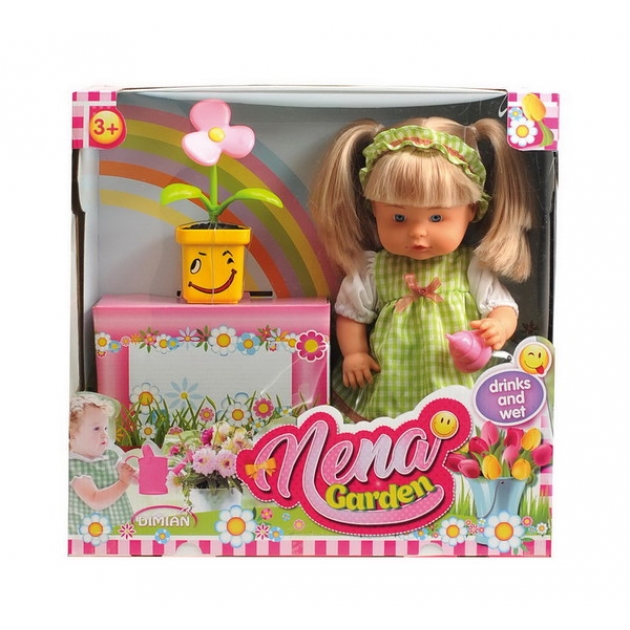 Кукла baby nena нена с цветком пьет писает 38 см Dimian BD386