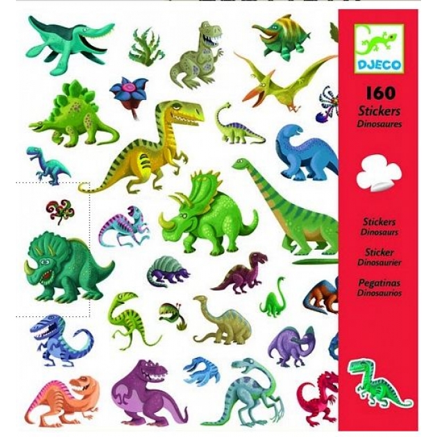 Наклейки динозавры 160 наклеек Djeco 08843