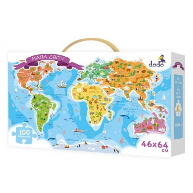Пазл развивающий карта мира DoDo R100110