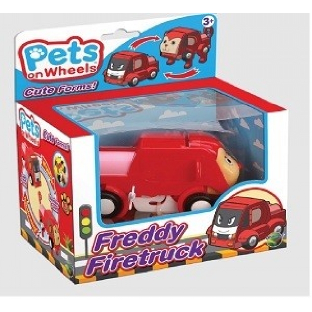 Набор pets on wheels пожарная машина обезьяна фредди Dracco D179001-3852