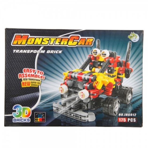 Пластиковый конструктор monster car 3d 175 дет Dragon toys JH6912