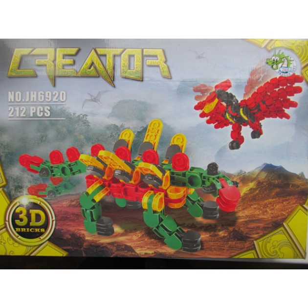 Конструктор страйп динозавры 212 деталей Dragon toys JH6920