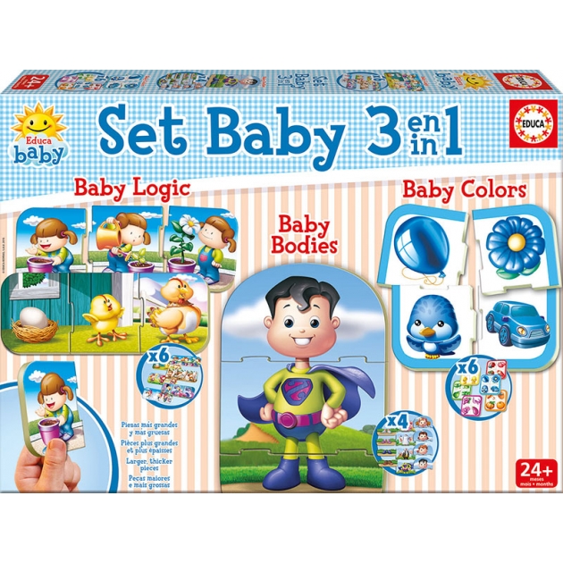 Набор пазлов 3 в 1 set baby educativos Educa 17058