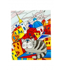 Кот на крыше набор для творчества искусство витража Эйфорд