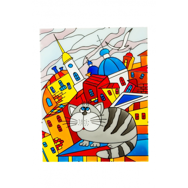 Кот на крыше набор для творчества искусство витража Эйфорд