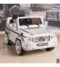 Электромобиль mercedes benz amg new version 12v r c silver с резиновыми колесами...