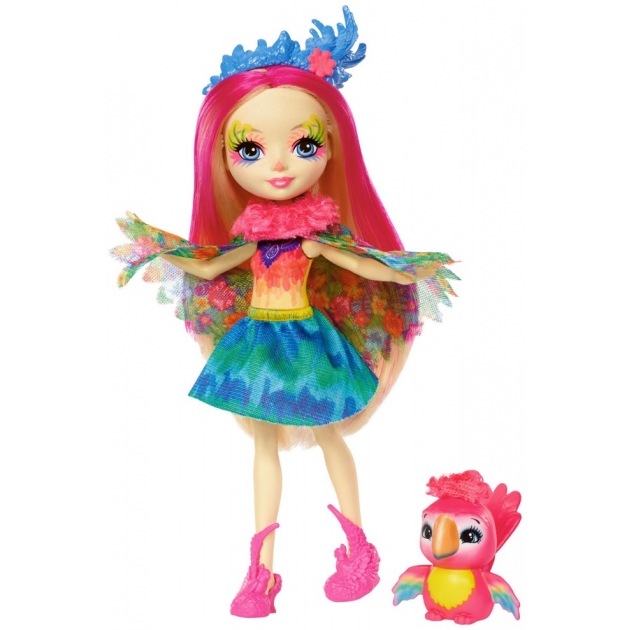 Кукла Enchantimals Пикки Какаду с питомцем FJJ21