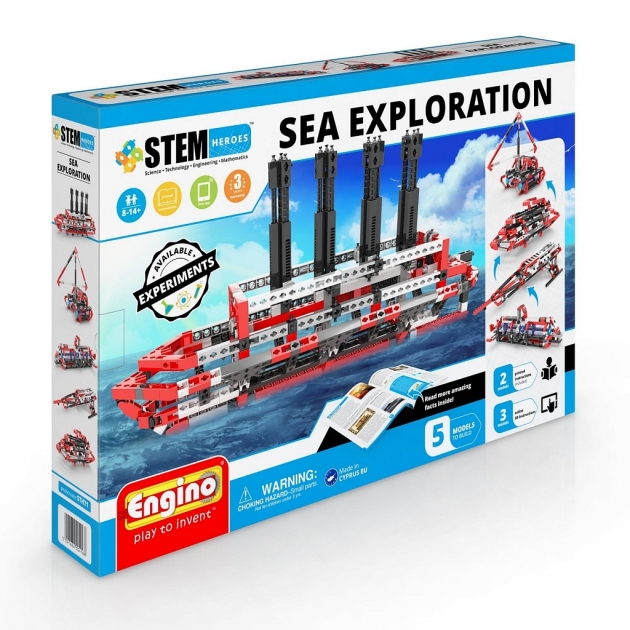 Stem heroes набор из 5 моделей морские исследования Engino STH71