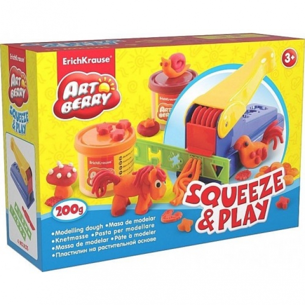 Набор для лепки artberry squeeze & play c пластилином Erich Krause 30365