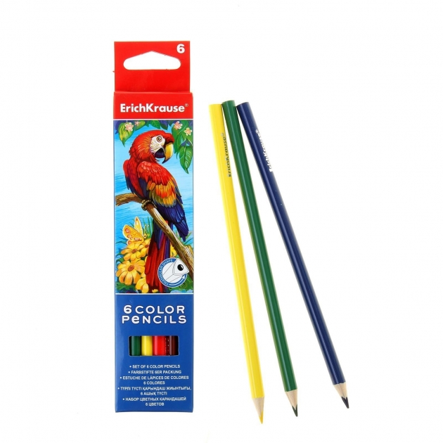 Цветные трехгранные карандаши artberry 6 цветов Erich Krause 32478