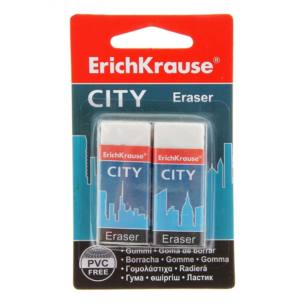 Ластик city 2 шт Erich Krause 35501