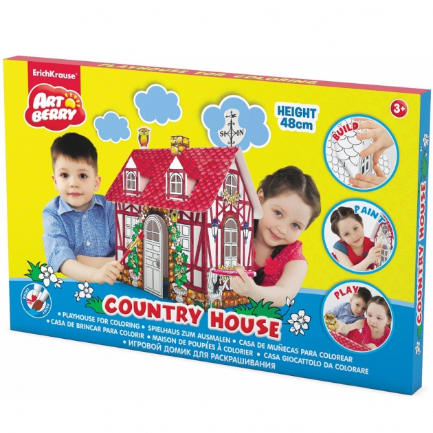 Игровой домик для раскрашивания artberry country house Erich Krause 39224