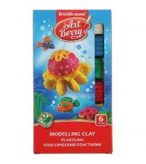 Пластилин artberry алое вера со стеком 6 цветов Erich Krause 41760