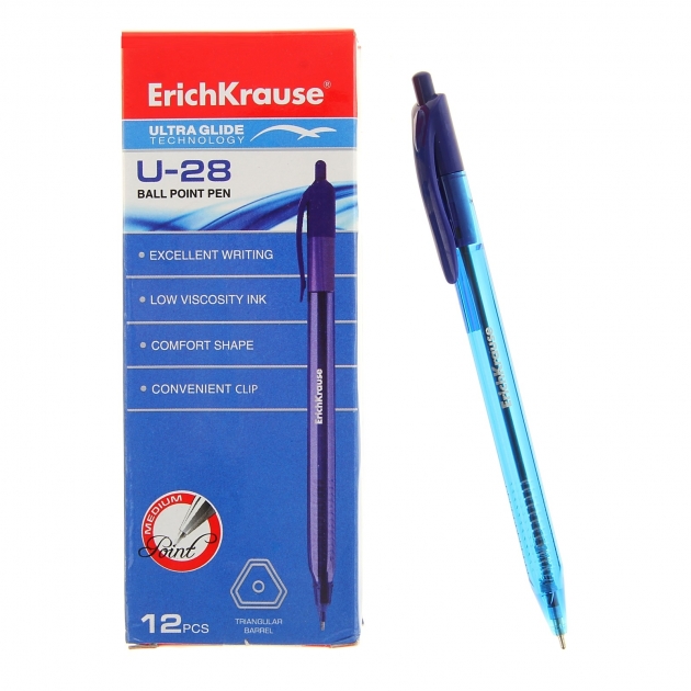 Автоматическая шариковая ручка ultra glide technology u 28 Erich Krause blue