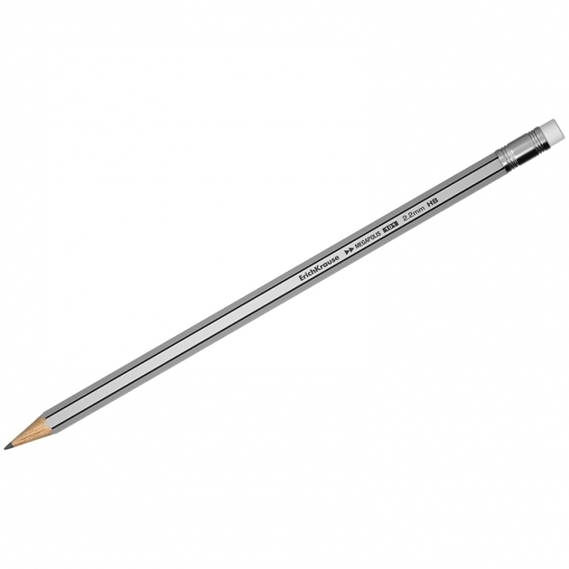 Чернографитный карандаш с ластиком megapolis 101 нв Erich Krause 32860EK