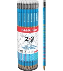 Чернографитный карандаш с ластиком 2x2 Erich Krause 32865