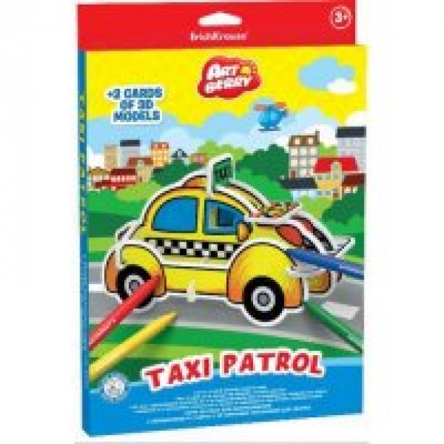 Игровой 3d пазл для раскрашивания taxi patrol Erich Krause 37303EK-no