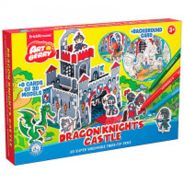 Игровой 3d пазл для раскрашивания dragon knights castle Erich Krause 37310EK-no